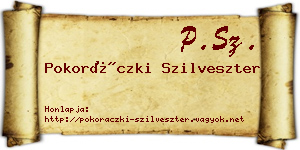 Pokoráczki Szilveszter névjegykártya